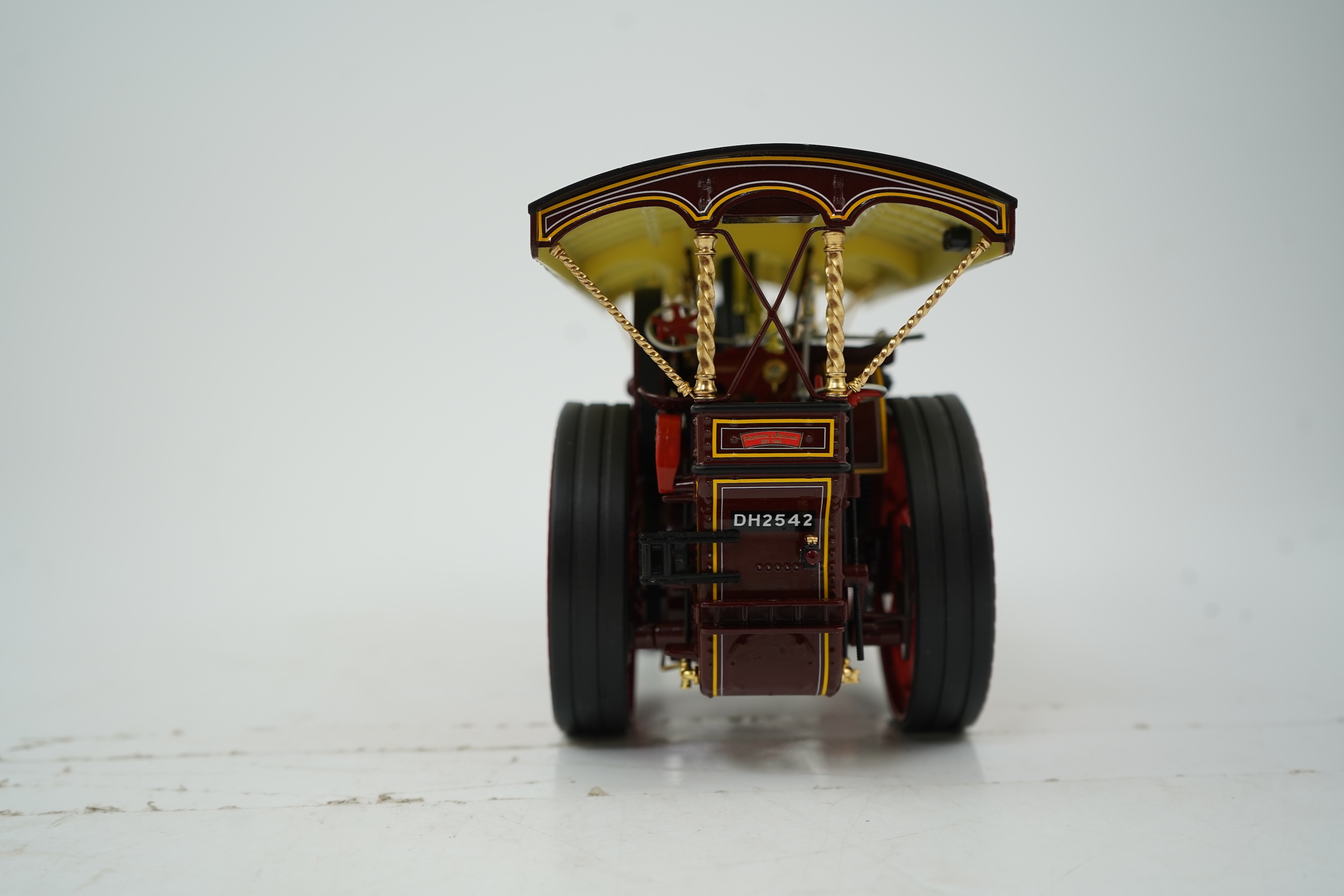 A Midsummer Models Ltd. 1:24 scale model of a Burrell Showman’s Engine, The White Rose of York, in ‘Alfred Payne - Amusement Caterers - Hull’ livery, missing the original card box, but with an oak and Perspex display cas